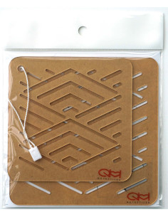 Set de 2 gabarits pour sashiko stencil - Hishi-Seikaiha 2