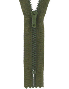 Fermeture éclair pantalon - Kaki foncé