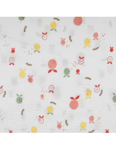 Tissu double gaze fantaisie - Fruits 2