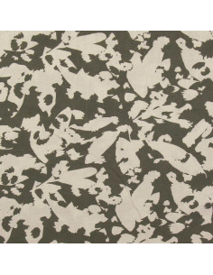 Tissu viscose fantaisie - Abstrait kaki 2
