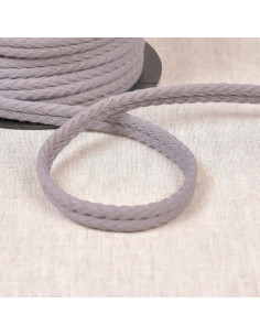 Cordon double passepoil chevrons - Gris moyen