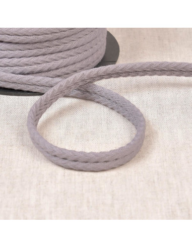 Cordon double passepoil chevrons - Gris moyen