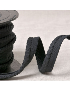 Cordon passepoil chevrons - Noir