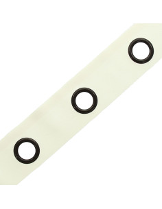Bande à oeillets noir - Blanc cassé 2