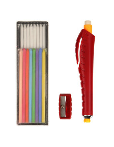 Crayon craie porte mine + craies + taille crayon