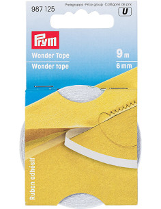 Ruban adhésif soluble double face Prym - 6 mm x 9 mètres