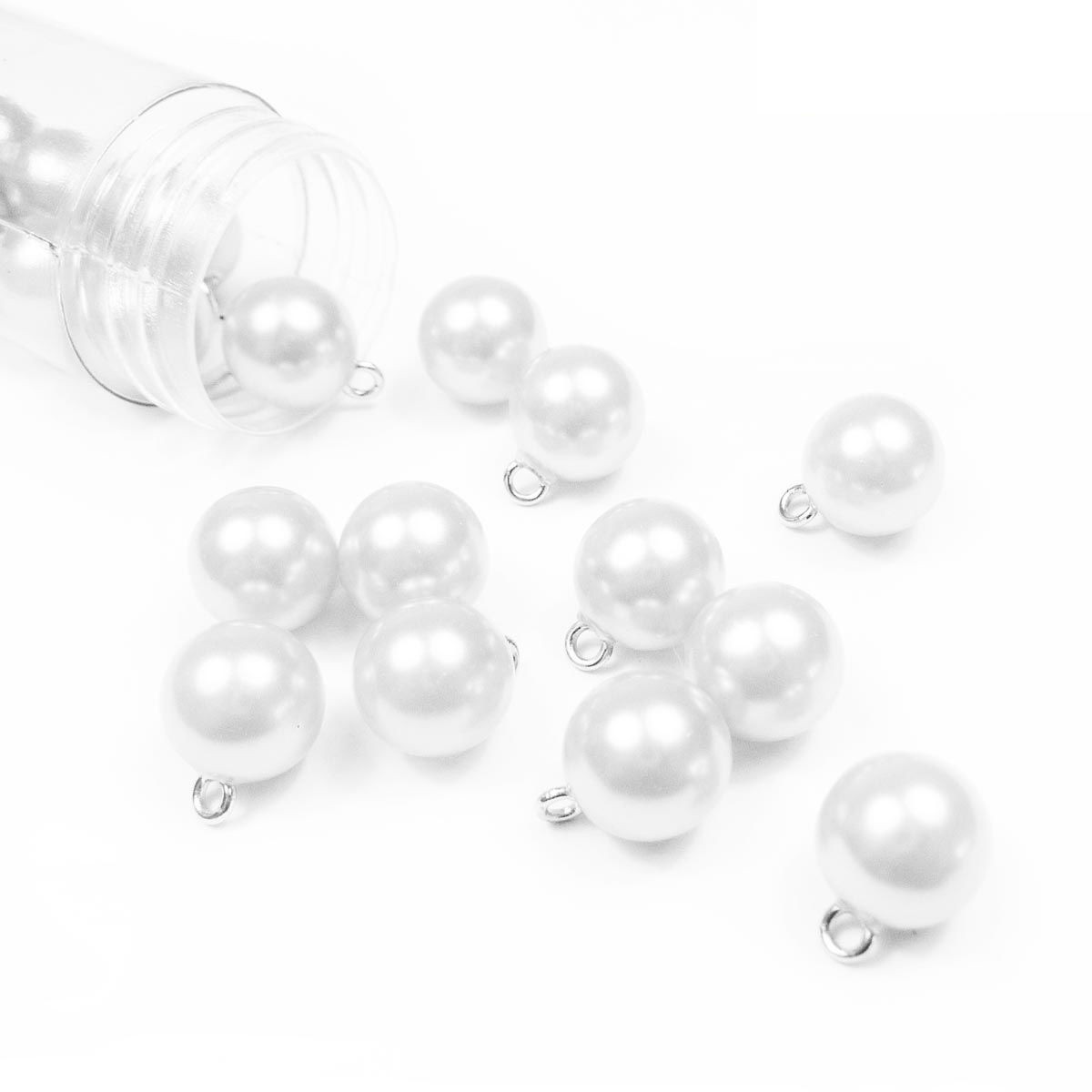 Lot De 11 Boutons Vintage Blanc Nacré - Tailles 1.4 Et 2.3 Cm - Réf 5079 - Occasion