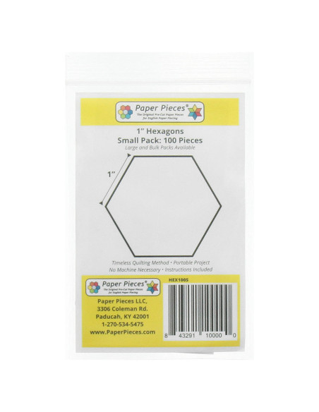 Set de 100 hexagones Paper Pieces 1in