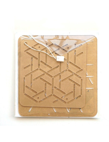 Set de 2 gabarits pour sashiko stencil - Musubi-Kasane-Kikkou