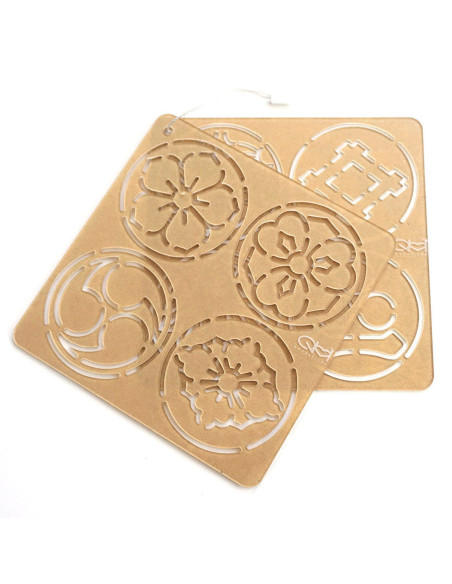 Set de 2 gabarits pour sashiko stencil - Ka-mon