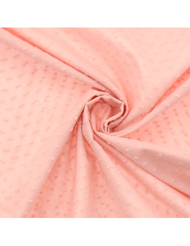 Tissu coton plumetis - Rose