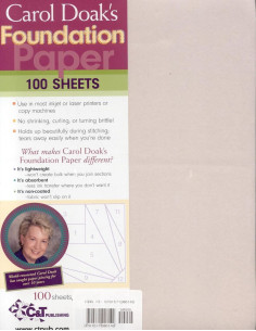 Set de 100 feuilles Foundation Paper Carol Doak