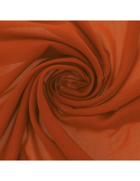 Tissu jersey polyester - Orange brulée
