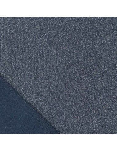 Tissu maille lurex - Bleu