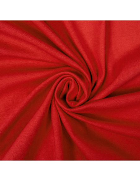 Tissu jersey 100% coton - Rouge
