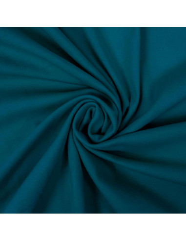 Tissu jersey 100% coton - Bleu pétrole