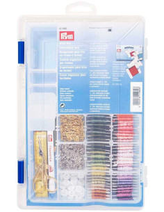 Rangement Fil Broderie 106 Pièces - Boîte Compartiments + Bobineuse - Zasiene