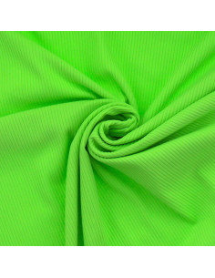 Tissu jersey coton côtelé - Vert pomme