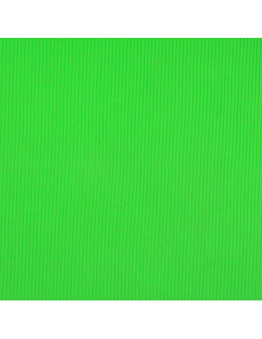 Tissu jersey coton côtelé - Vert pomme