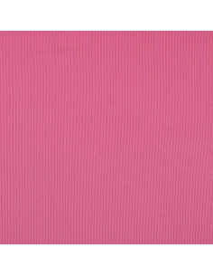 Tissu jersey coton côtelé - Rose 2