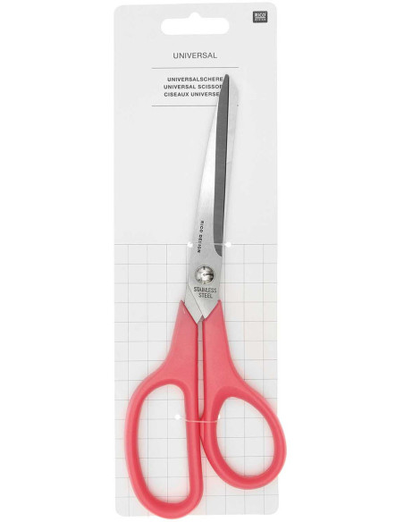 Ciseaux universels rose fluo Rico Design 23 cm