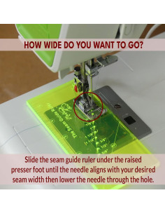 Règle guide de couture avec guide de couture magnétique Madam Sew 2
