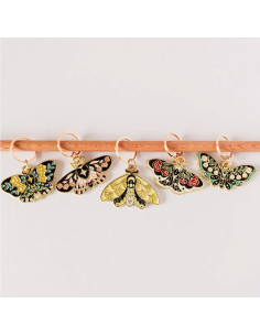 Lot de 5 anneaux marqueurs de maille - Papillons