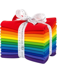 Fat Quarter Bundles Kona - Bright Rainbow