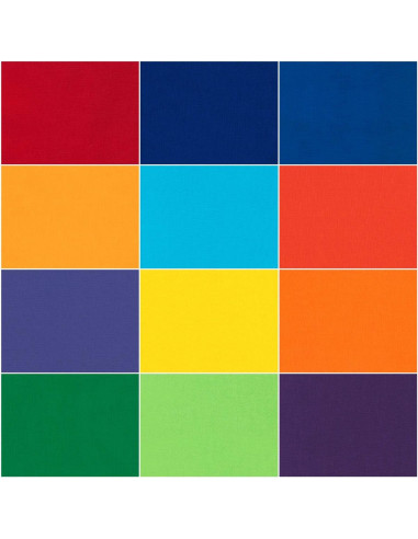 Fat Quarter Bundles Kona - Bright Rainbow