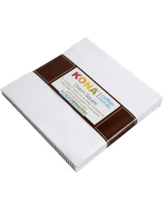Charm Squares  Kona - White 42 2