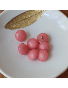 Bouton demi-sphère à queue - Corail