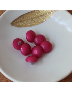 Bouton demi-sphère à queue - Fuchsia