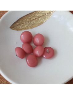 Bouton demi-sphère à queue - Vieux rose