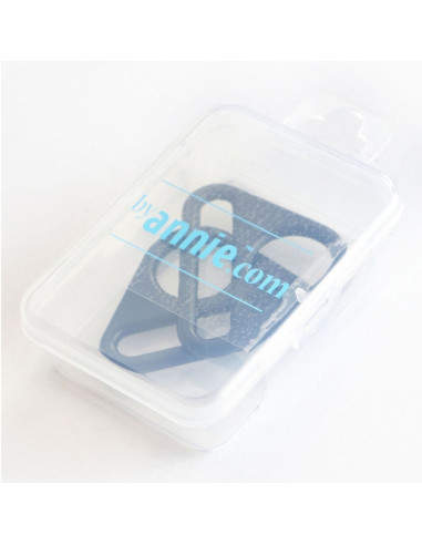 Set de 2 anneaux triangulaires passant 38 mm noir