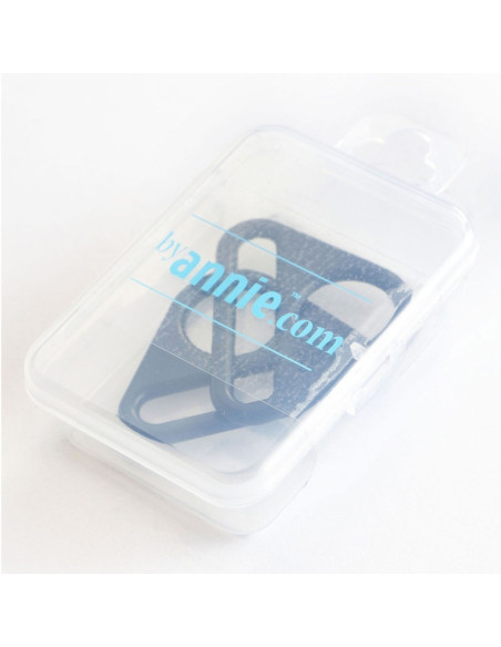Set de 2 anneaux triangulaires passant 38 mm noir