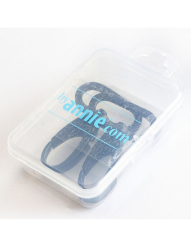 Set de 2 mousquetons passant 25 mm noir
