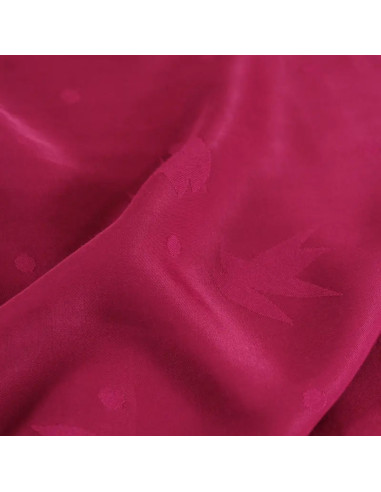 Tissu jacquard de viscose Streli rose magenta - Églantine & Zoé