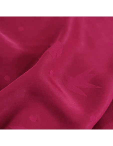 Tissu jacquard de viscose Streli rose magenta - Églantine & Zoé