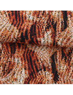 Tissu voile de polyester - Zébre ocra