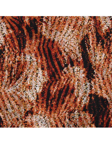 Tissu voile de polyester - Zébre ocra