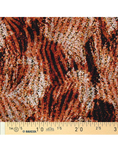 Tissu voile de polyester - Zébre ocra