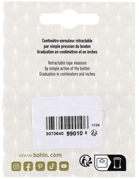 Mètre ruban motif couture 150 cm Léopard Bohin
