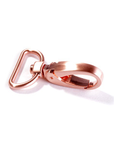 Mousqueton métal 25 mm - Or rose
