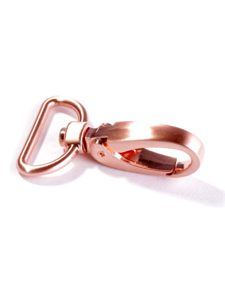 Mousqueton métal 25 mm - Or rose