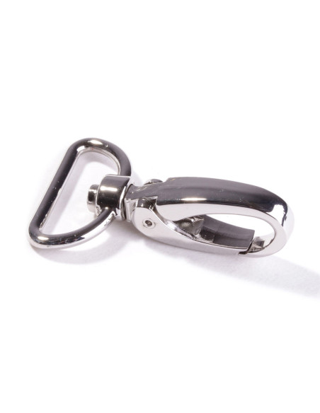Mousqueton métal 25 mm - Argent