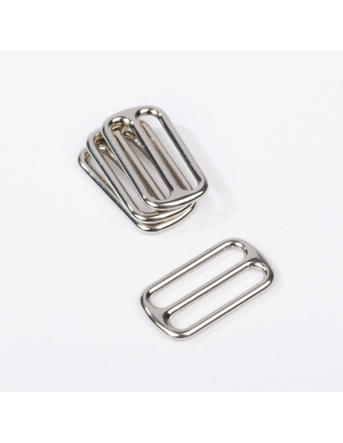 Boucle coulissante métal - Argent 25 mm