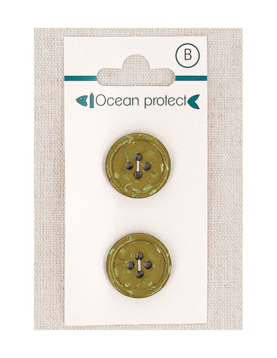 Carte De Boutons Ancienne En Nacre D'Orient - 18 Boutons 9mm 4 Trous - Neuf