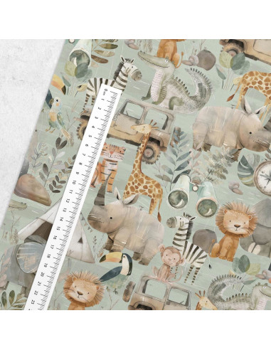 Tissu coton premium - Safari