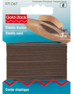Élastique à chapeau marron