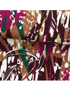 Tissu viscose fantaisie - Massio caramel et dahlia